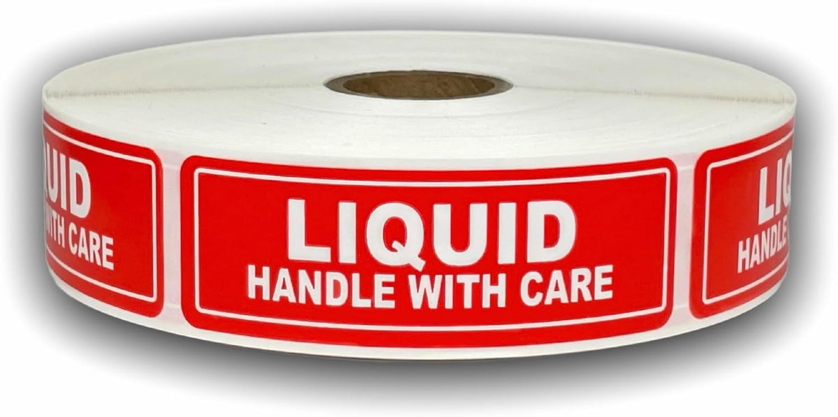 Liquid Labels 1x3 Shipping Handle with Care Fragile Adhesive Stickers