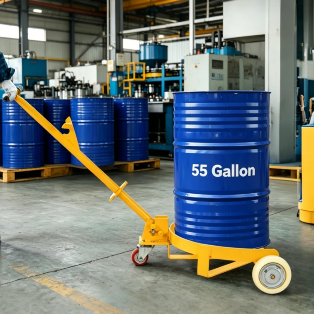 55 Gallon Drum Dolly with 3 Wheels, Yellow