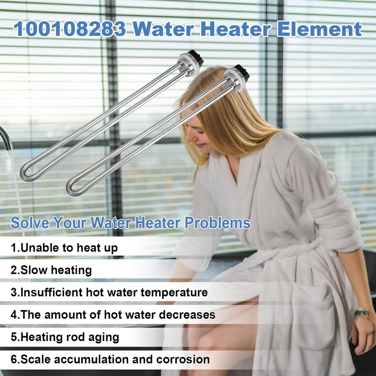 2 Pack 100108283 Water Heater Element for AO Smith Electric Water Heaters
