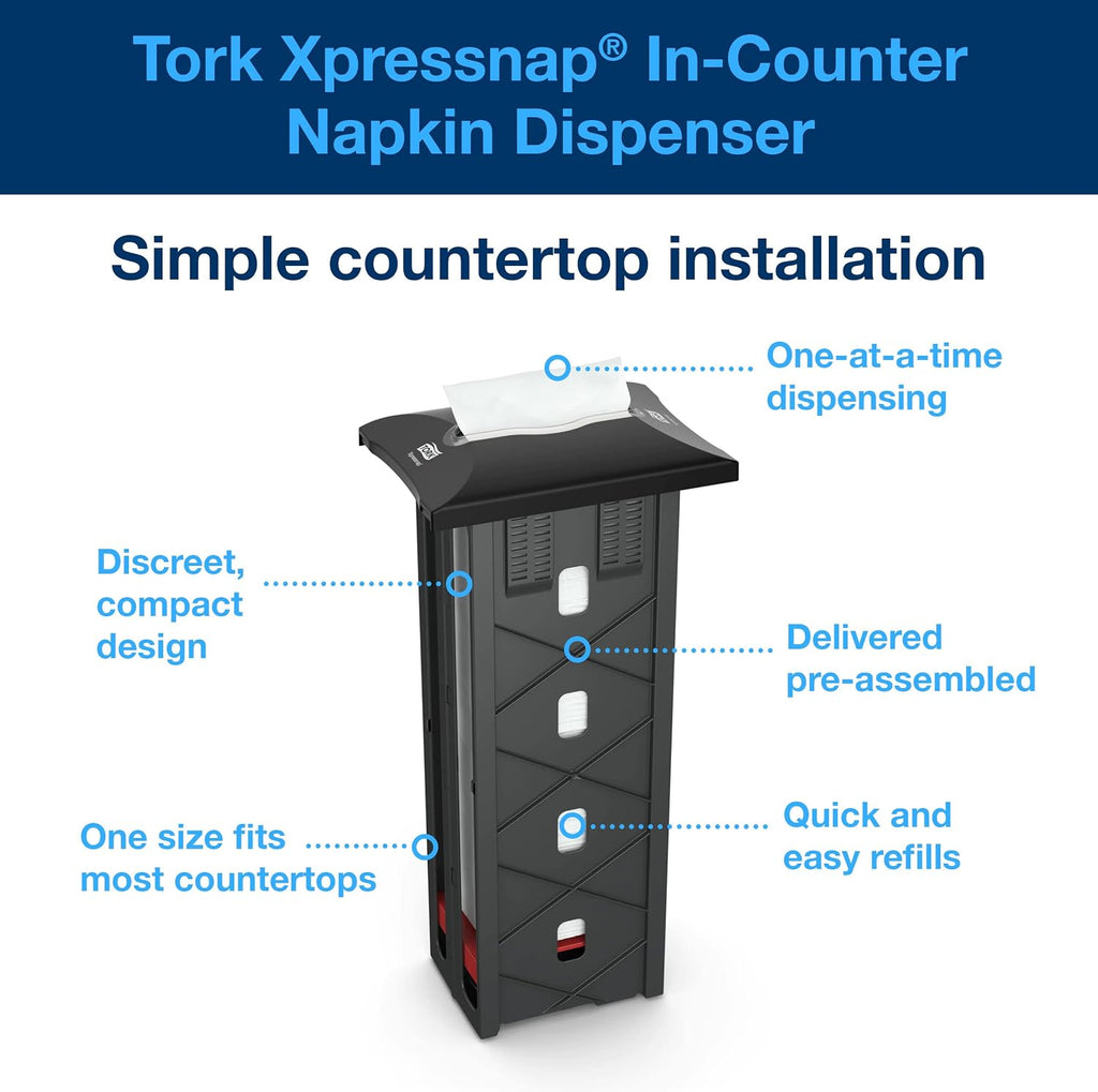 Xpressnap In-Counter Napkin Dispenser Black N4, 6032200