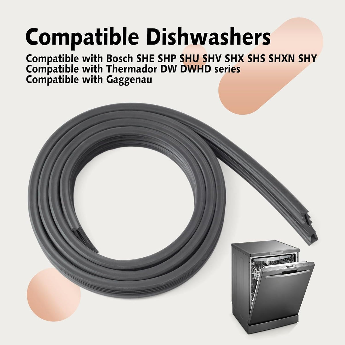 12054183 494772 Dishwasher Door Seal Replace 00494772