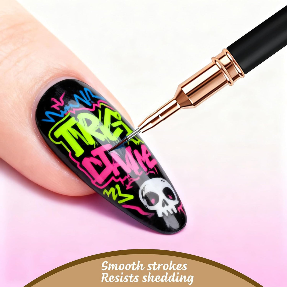Nail Art Brushes and Dotting Tools Kit for Gel Polish Liner Drawing