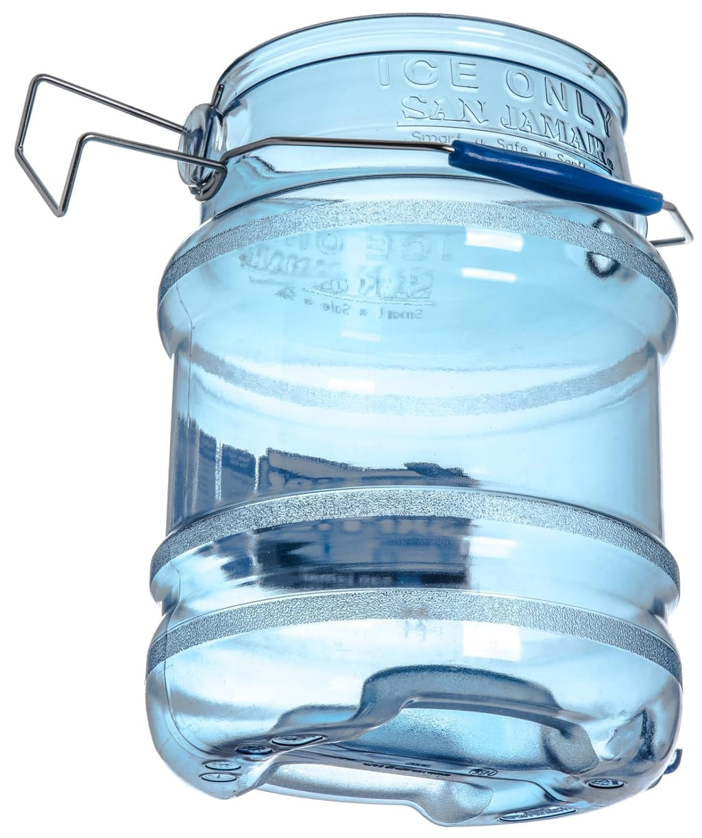Ice Bucket, San Jamar Saf-T-Ice Shorty, 5 Gallon, Hanger, Blue
