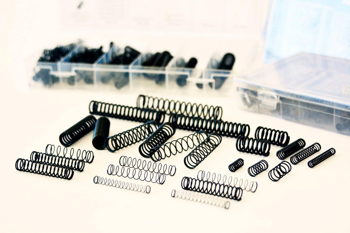 114pc Black Oxide Finish Compression Spring Assortment