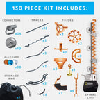 Magnetic Marble Run 150-Piece Building Set for Kids