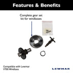 Lewmar V700 Gear Set – Replacement Gear Set kit for V700 Windlass, Includes Gears(3), retaining Clip and Hardware
