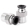 TAILONZ 1/4" Tube OD x 1/4" MNPT Straight Push to Connect Fitting 20Pcs