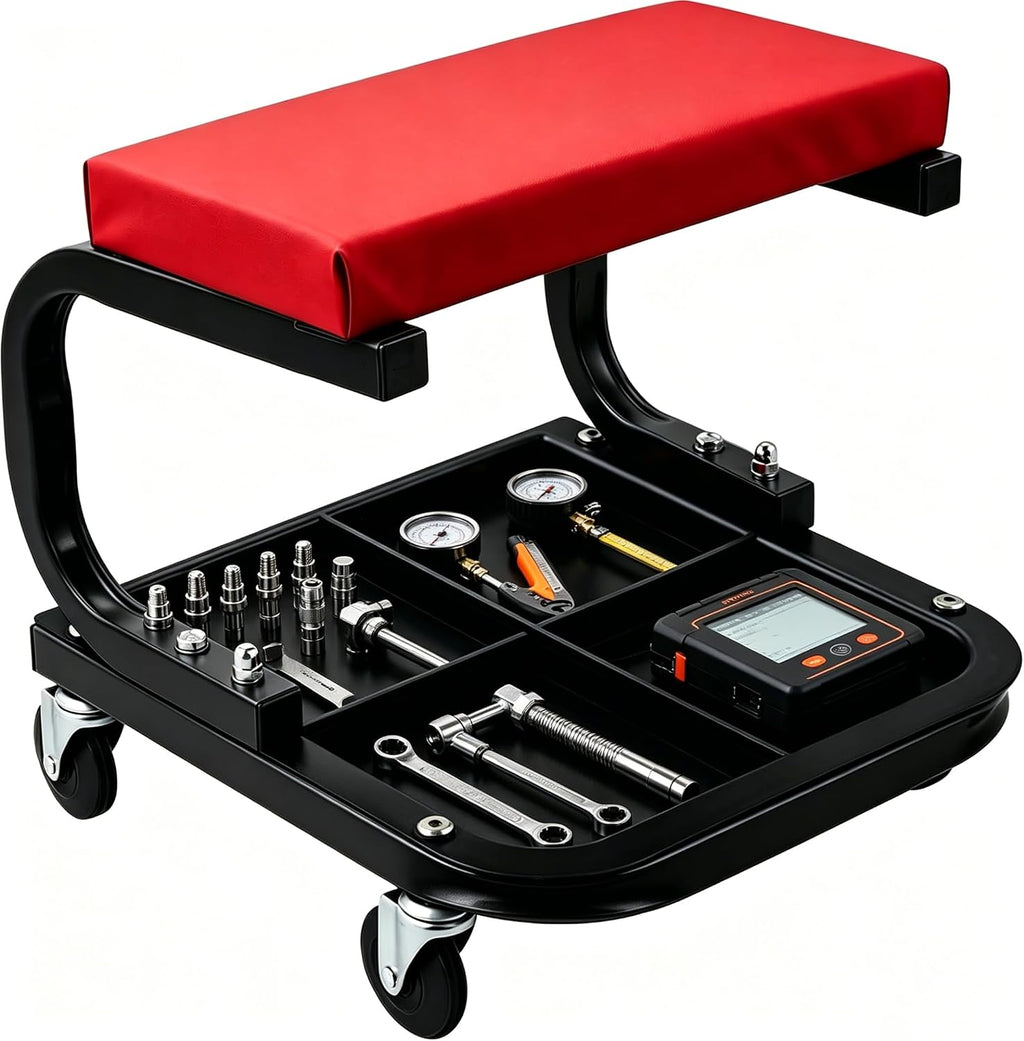 Rolling Creeper Garage/Shop Seat,250 LBS Capacity Heavy Duty Rolling Mechanic Stool with Wheels,Automotive Padded