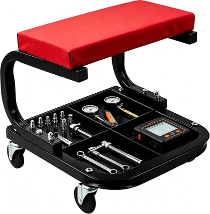 Rolling Creeper Garage/Shop Seat,250 LBS Capacity Heavy Duty Rolling Mechanic Stool with Wheels,Automotive Padded