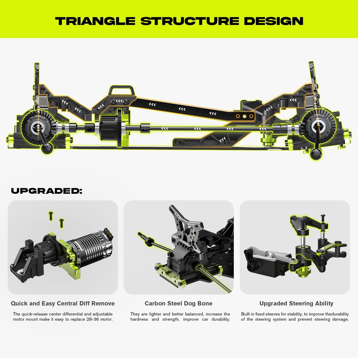 1/10 RTR Brushless Fast RC Cars for Adults,Max 50mph Hobby Electric Off-Road Monster Truck,Waterproof High Speed RC
