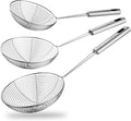 Spider Strainer Set of 3 Asian Strainer Ladle Stainless Steel Wire Skimmer Spoon with Handle for Kitchen Frying Food