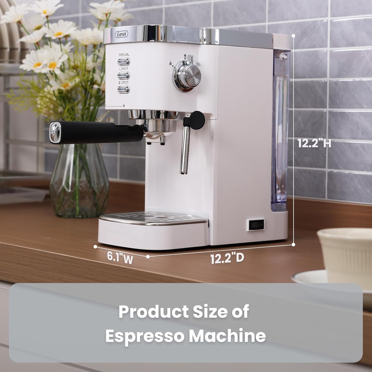 20 Bar Compact Espresso Machine with Milk Frother for Latte&Cappuccino | Budget under$150; Removable Water Tank;