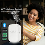 Waterless Essential Oil Diffuser, Plug-in/Batteries 2000Sq Ft -White