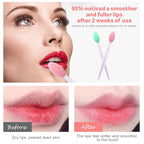 Lip Scrub Brush,Lip Scrubber Exfoliator,Double-Sided Silicone Lip Exfoliating Tool,Gentle Lip Exfoliator Scrubber