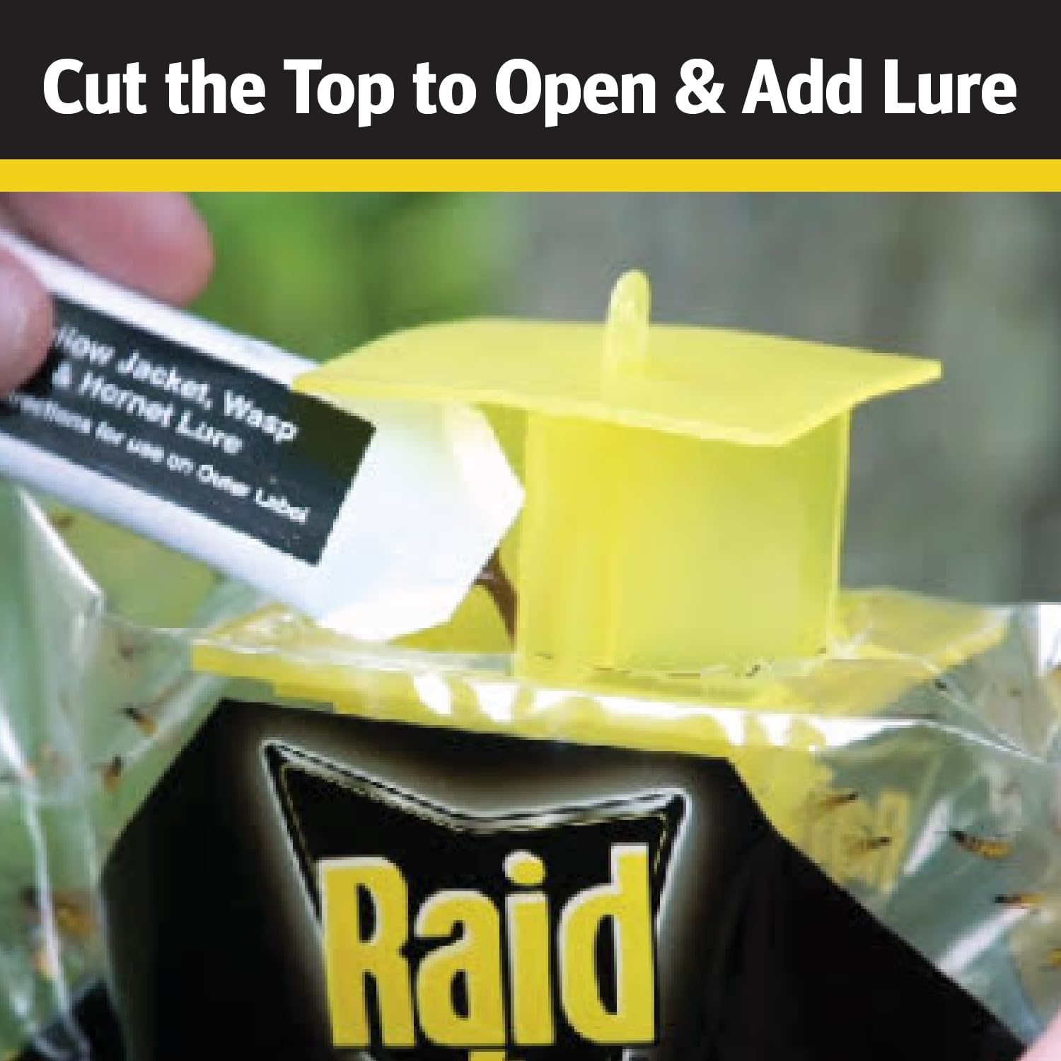 Yellow Jacket, Wasp & Hornet Trap, 6 Pack, Disposable, Convenient, Hanging Fly Trap Bags with Food-Based Lure