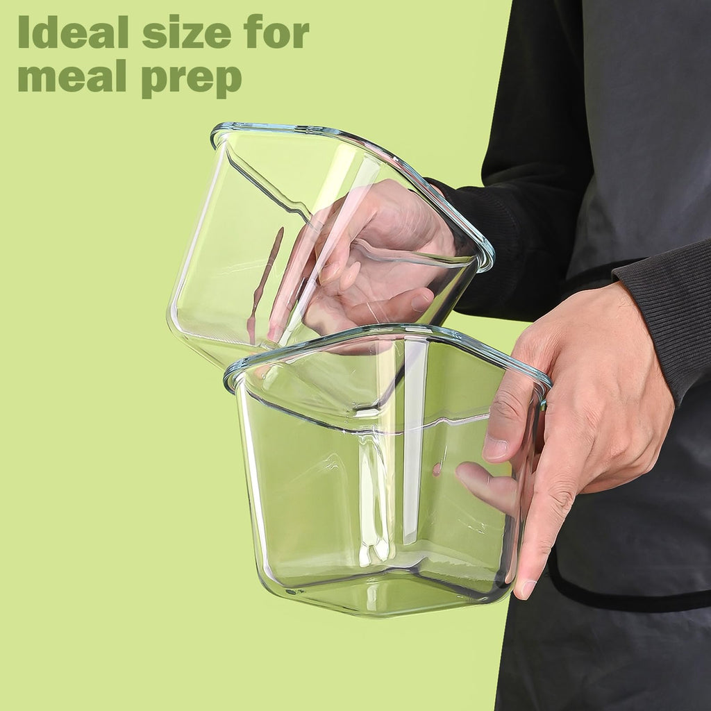 Borosilicate Glass Soup Containers with Lids, 4 Cup/32 oz, 6 Pack