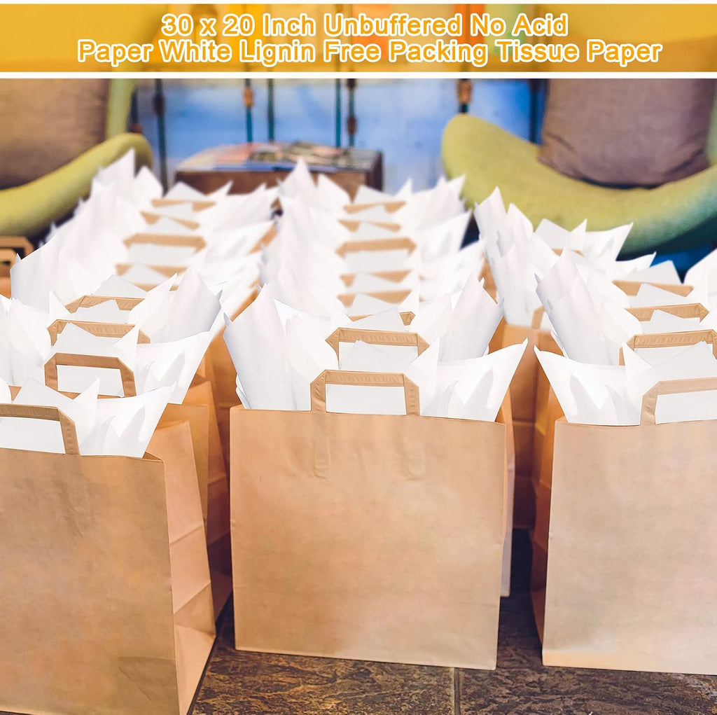 250 Sheets 30x20 Acid Free Archival Tissue Paper, White Storage