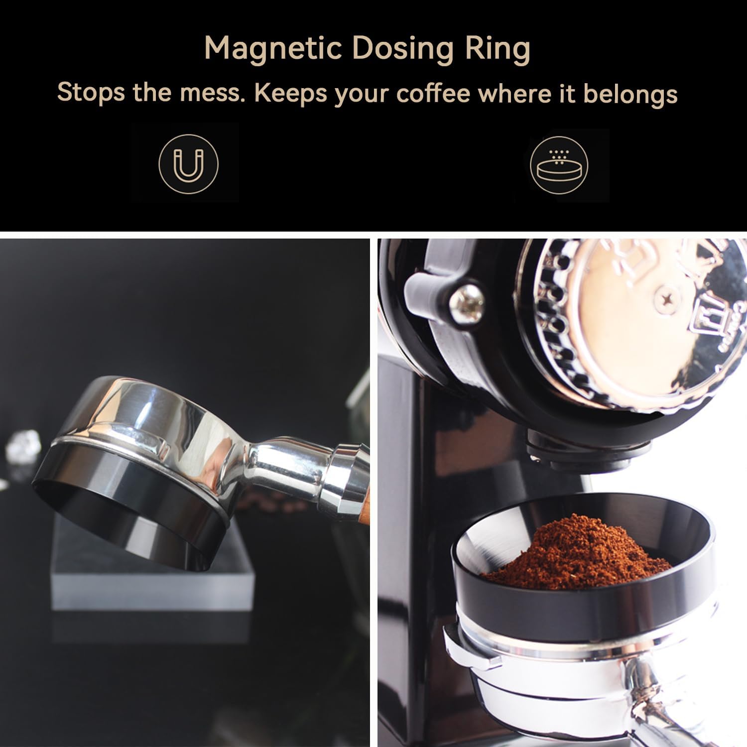 54mm Espresso Tamper Set Espresso Accessories Kit with Adjustable Spring-Loaded Tamper, Stainless Steel WDT Tool and