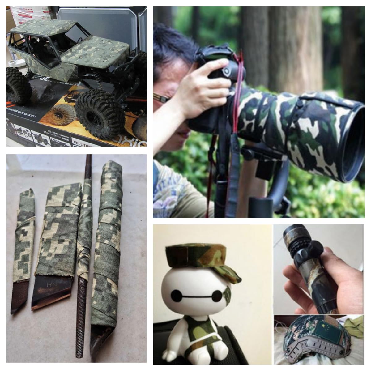 5cmx10m Strong Adhesive Protective Camouflage Tape Camo Wrap Tape Camo Duct Tape Non Reflective Camouflage Fabric