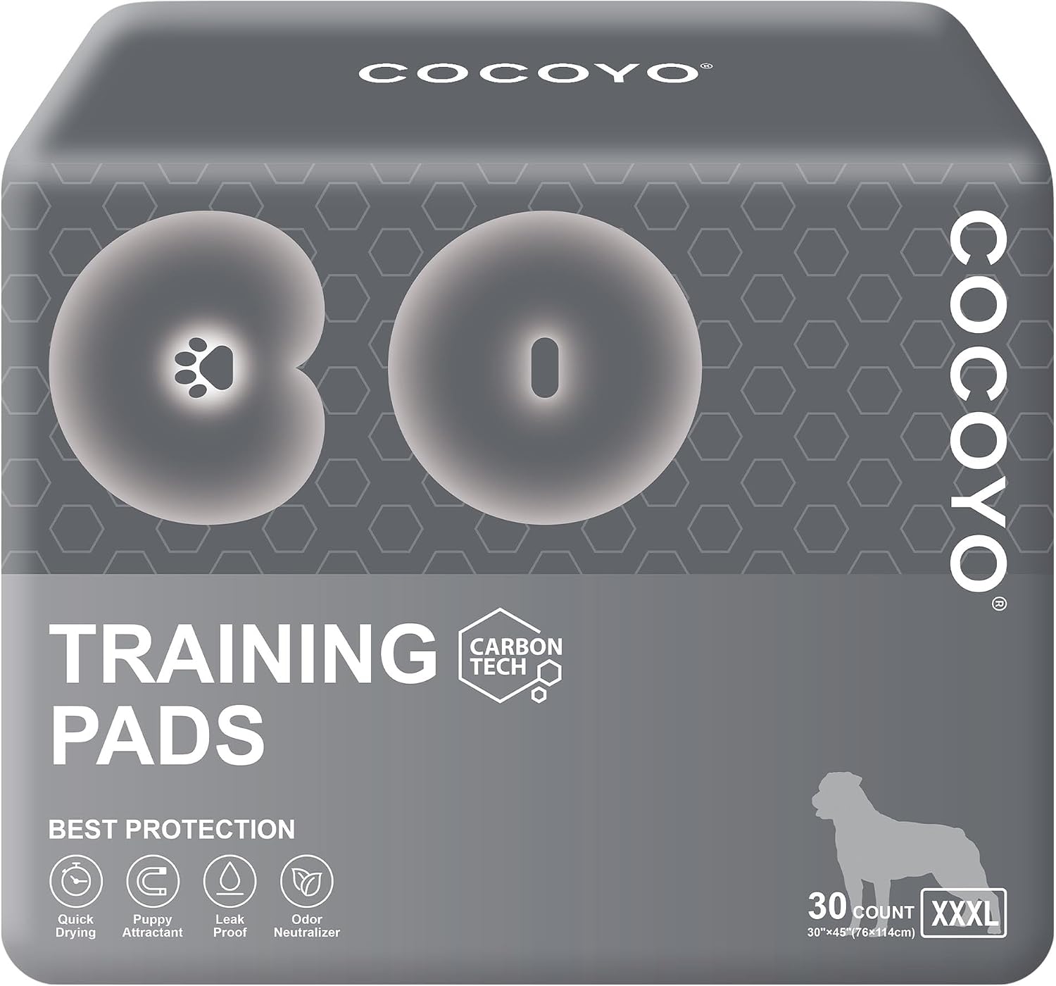 Charcoal Dog Pee Pads Extra Large 35“x40”,Dog Training Pads Giant Size, Disposable Urine Bed Pads for Odor-Control