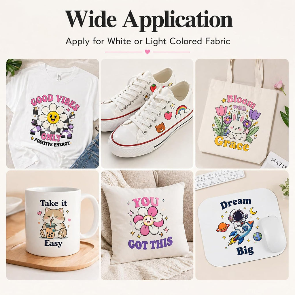 Sublimation Paper 120g Heat Press Paper 100Sheet 8.5x11 for T shirts | Letter Size Heat Transfer Paper for Tumblers