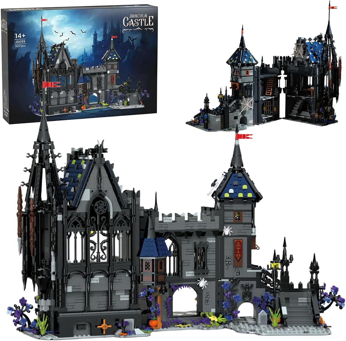 Gothic Dracula Castle - Building Block,3007 PCS Model for Adults 14+