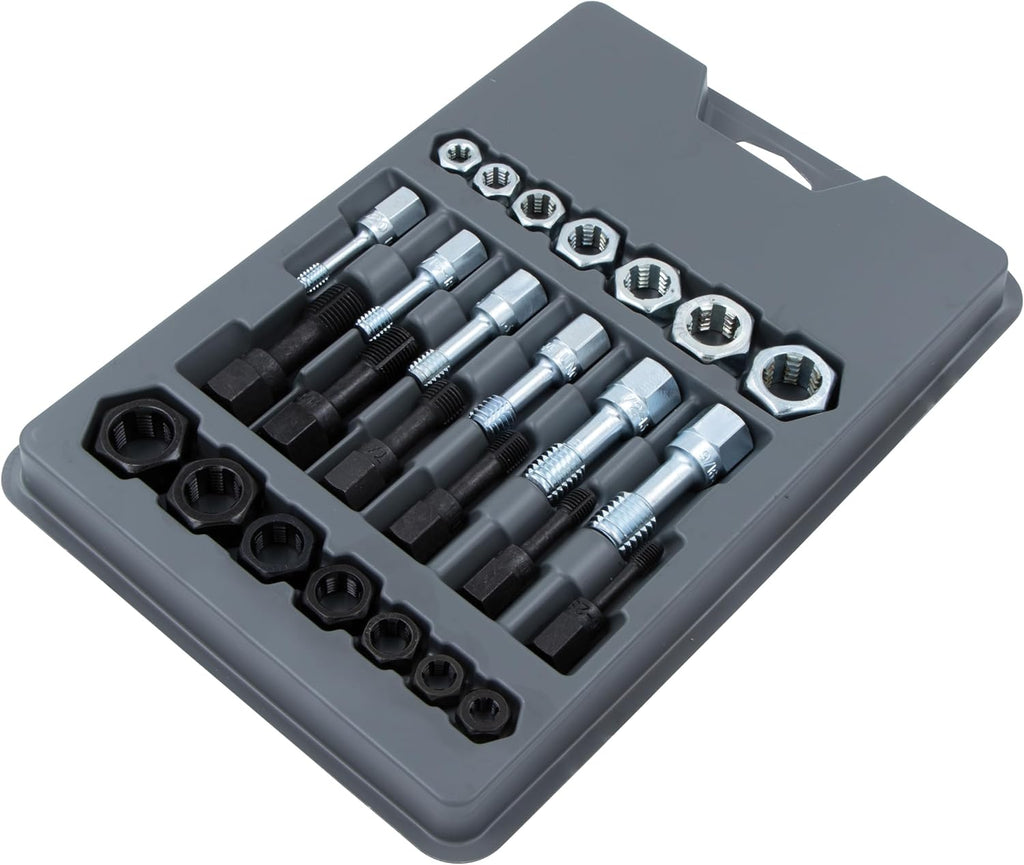 Lang Tools 2581 26-Piece Thread Restorer Tap and Die Set, black