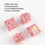 Outemu (Gaote) Red Bean Creamy Linear Pre-Lubricated Keyboard Switches with Diffuser for MX Mechanical Keyboards (90PCS)