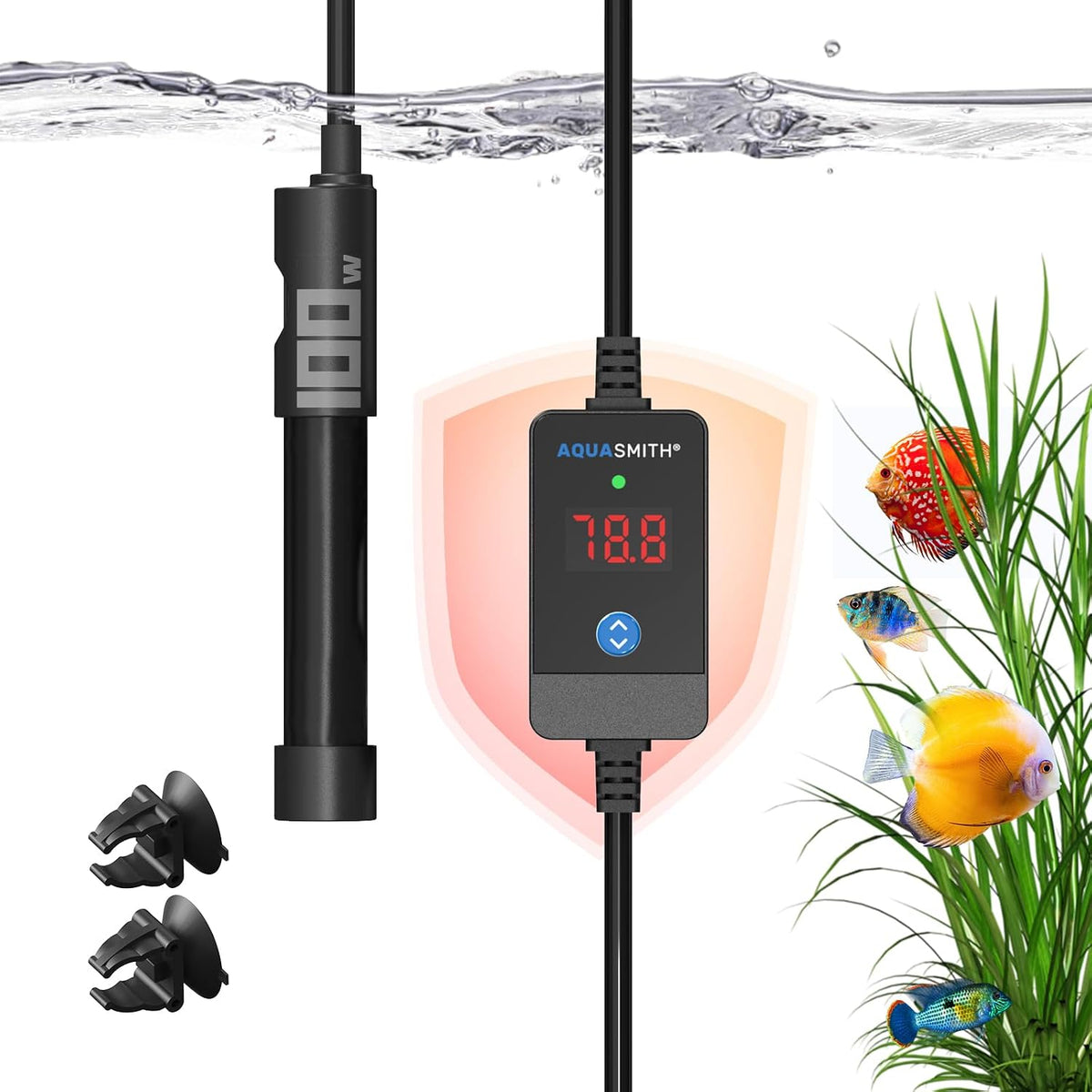 100W Aquarium Heater for 10-20 Gallon Tanks