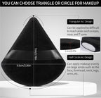 Powder Puffs, 6 Pack Triangle Makeup Puff, Black