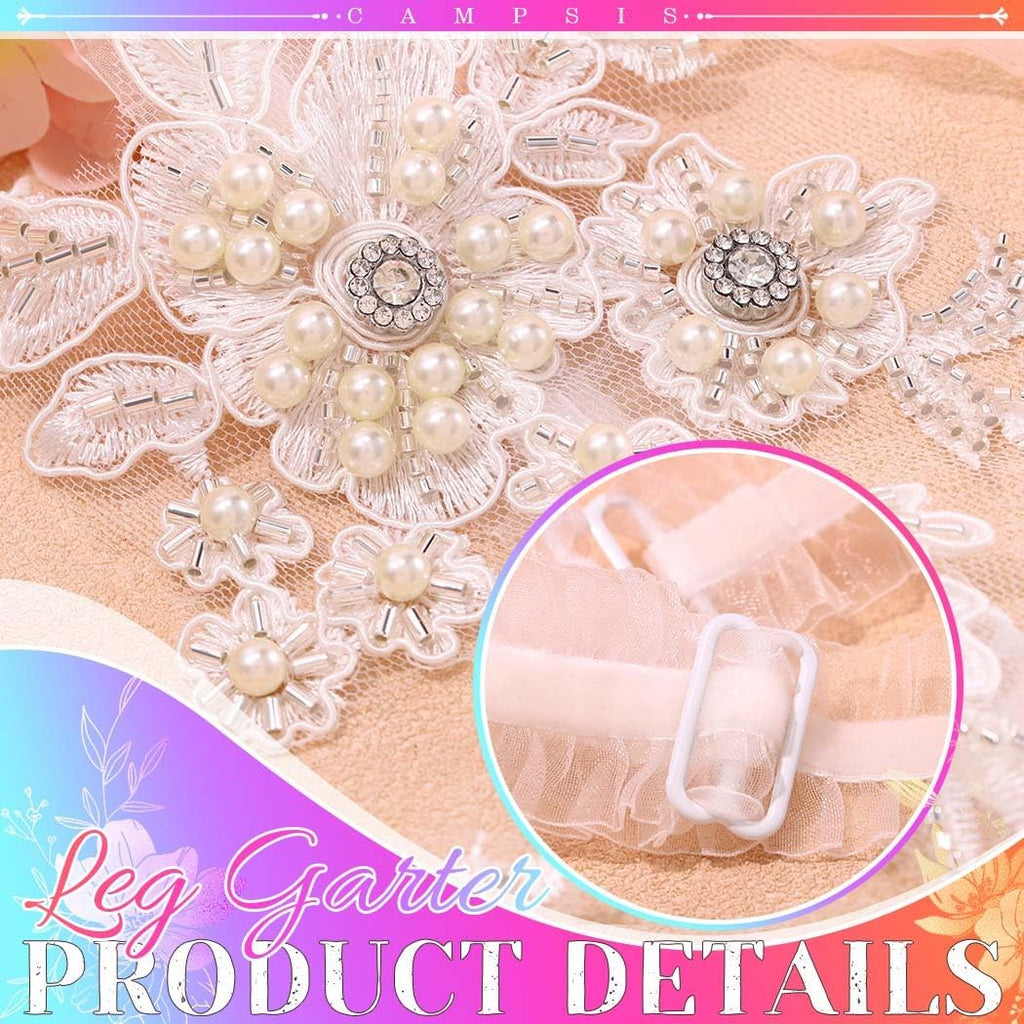 Wedding Garter for Bride White Pearls Garter Belt for Women