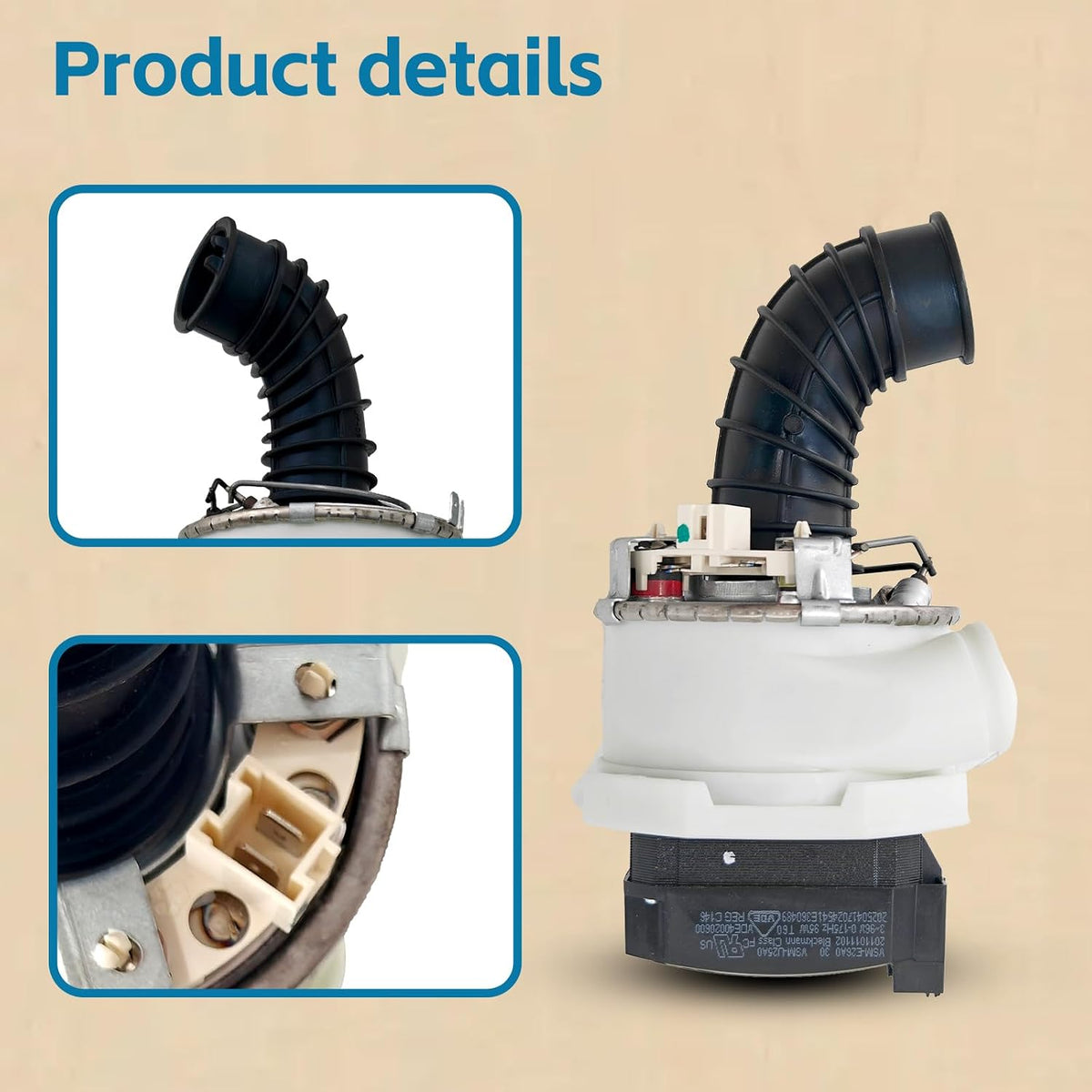 DD93-01013A Dishwasher Drain Pump Assembly BLDC VSM-E26A0 Motor Compatible with Samsung Various Models