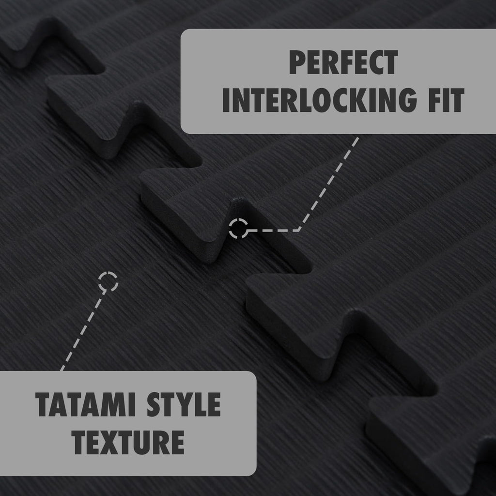 Home Jiu Jitsu Mats - Extra Thick 1.5" Interlocking Puzzle Mats for Grappling, Wrestling, MMA & Judo Training Room