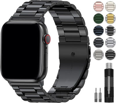 Metal Band Compatible with Apple Watch Bands for Men 42/44/45/46/49mm | Stainless Steel Strap Suitable for Business