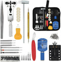 Watch Repair Kit, 152pcs Watch Battery Replacement Tool Kit Including Band Link Remover, Case Back Opener