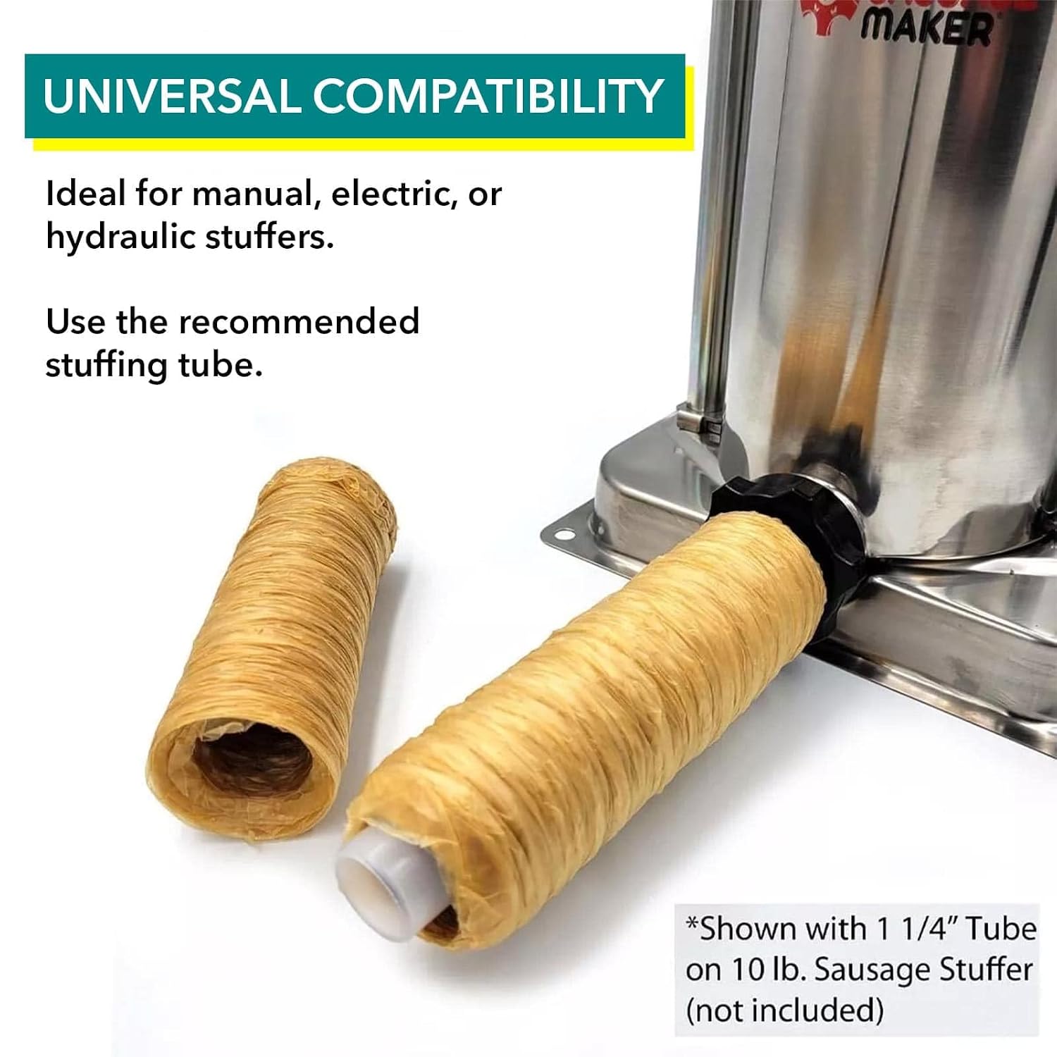 19mm Collagen Casings For Sausage Making, Edible, Clear, Smoked Beef Collagen Sticks, 3/4” Diameter Snack Stick