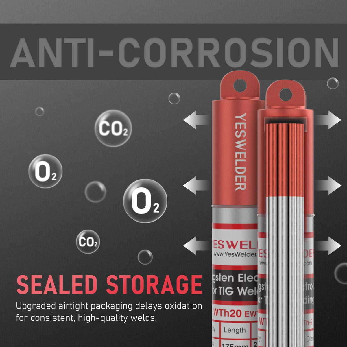 TIG Welding Tungsten Electrode Red Tip