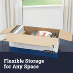 12-Pack Heavy-Duty String & Button File Storage Box, FastFold Assembly, Letter, STOR/FILE, (11111)