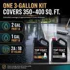 Floor Epoxy Resin Kit, Clear Epoxy Floor Top Coat, 3 Gallon Kit