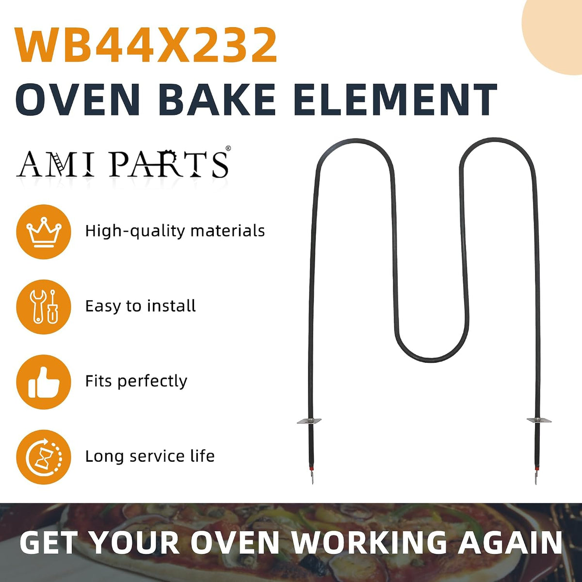 WB44X232 Oven Bake Element Fit for G.E Hot.Point Ken.more Oven