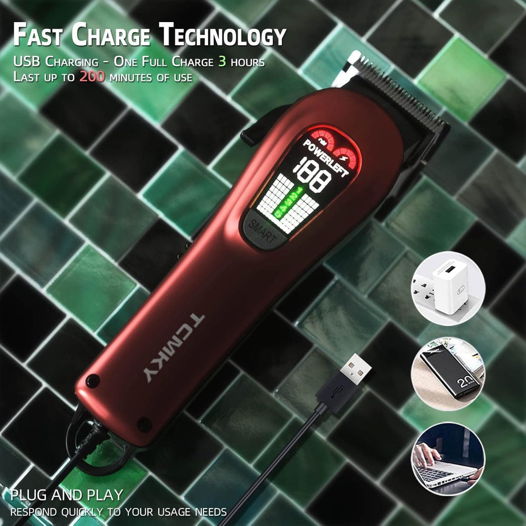 Hair Clippers for Men Barber Clippers Rechargeable Hair Trimmer Kit | Professional Clippers for Men Cordless&Corded