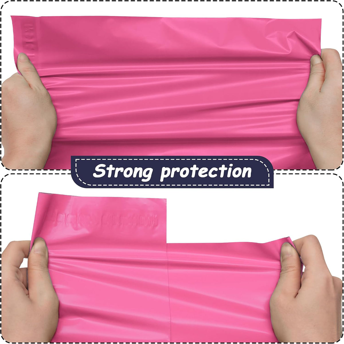 Poly Mailer 14.5x19 Inch 50Pcs, Shipping Bags for Clothing, Pink