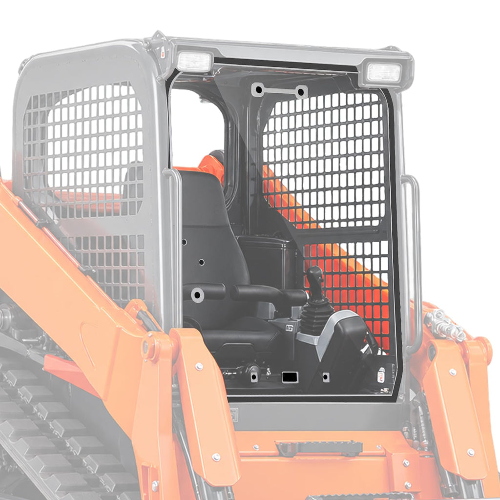 Track Loader Door Glass Windshield, Replacement for V0621-34520-12PC