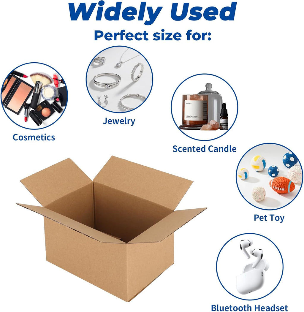 50 Packs 7x5x4 Shipping Boxes for Small Business