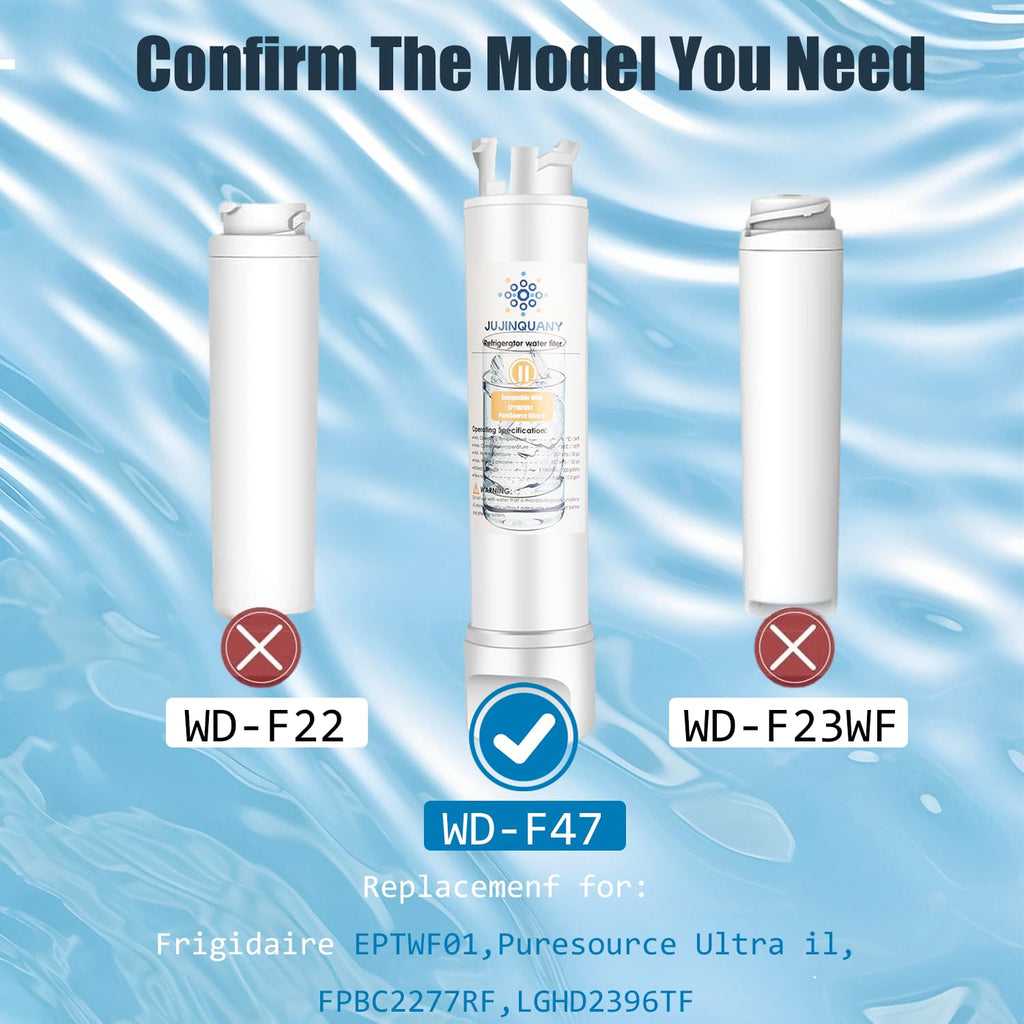 EPTWFU01 Water Filter Replacement Compatible for EPTWFU01, EWF02, Pure Source Ultra II, Puresource Ultra 2, SCWFTCTO