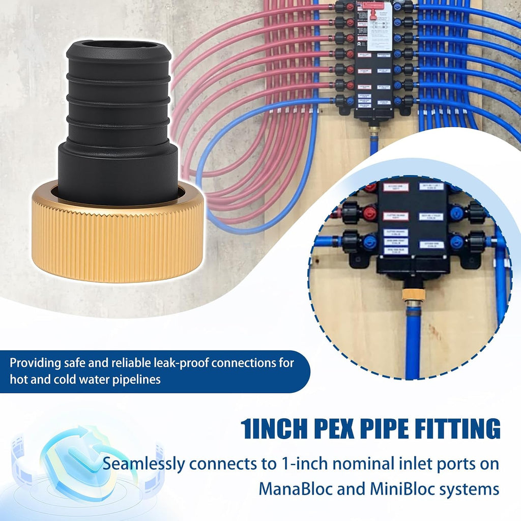 50151 1" PEX Crimp Supply Adapter, 3 Pcs