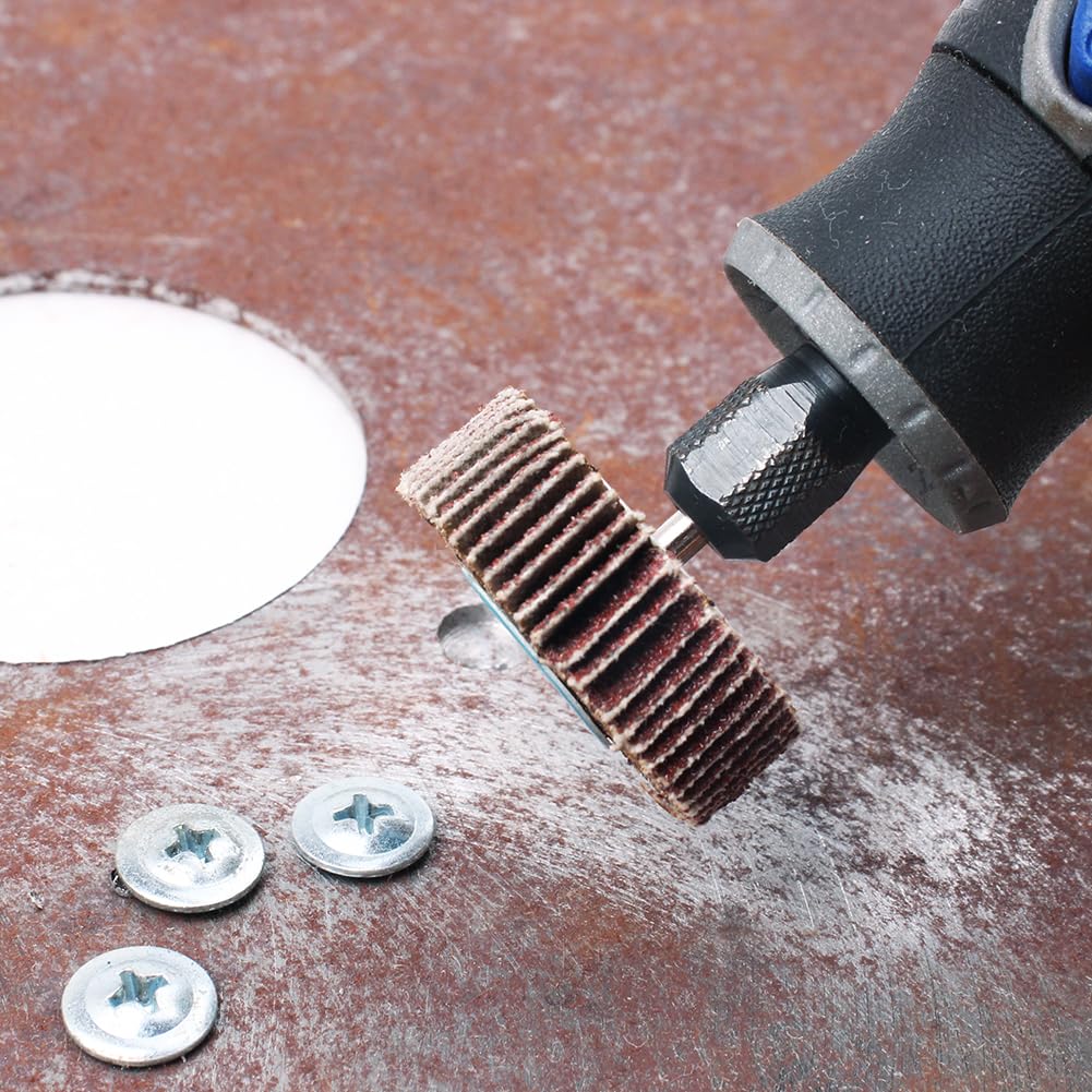 10PCS Flap Wheels 80 Grit Sander, Sanding Attachment for Drill