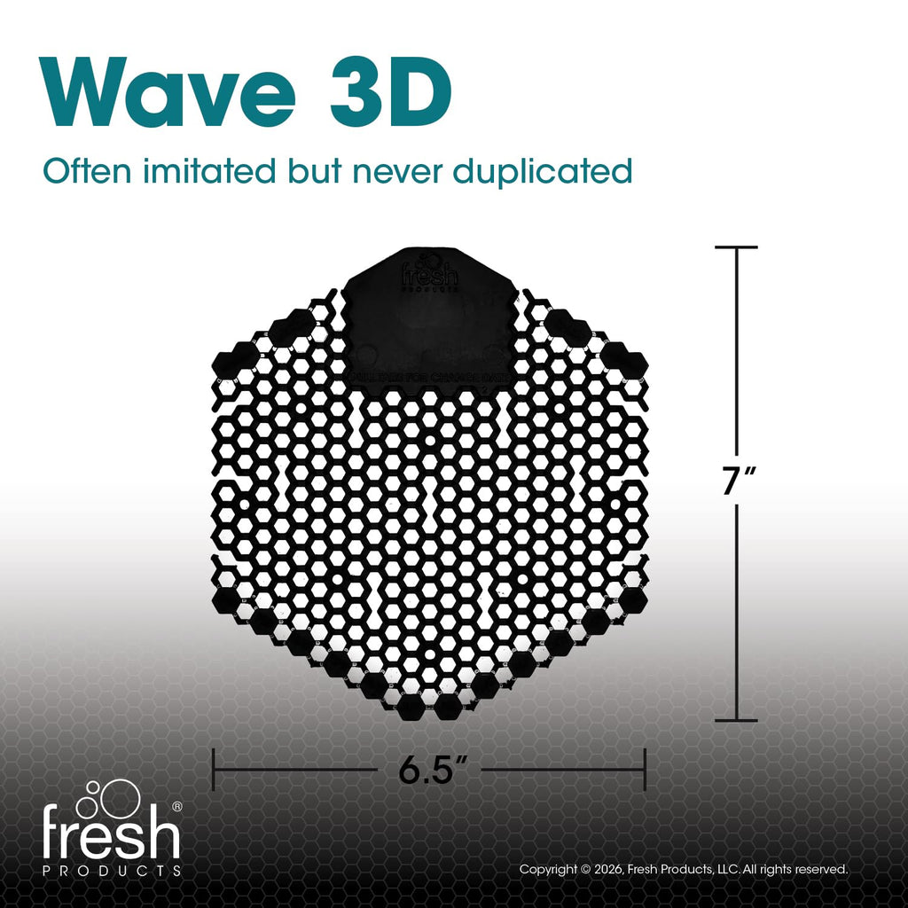 Wave 3D Urinal Screen Deodorizer, Midnight Coast,10 packs