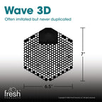 Wave 3D Urinal Screen Deodorizer, Midnight Coast,10 packs