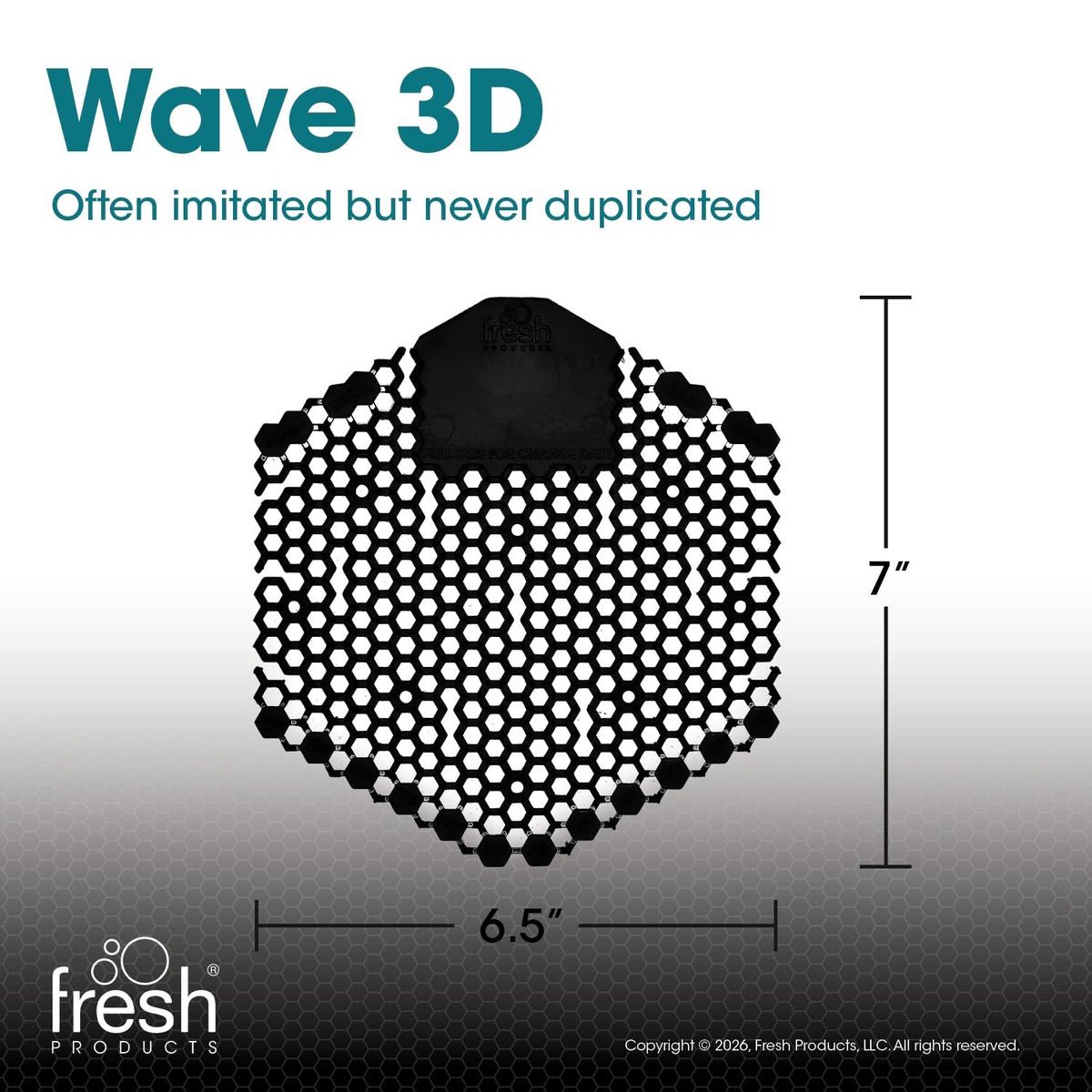 Wave 3D Urinal Screen Deodorizer, Midnight Coast,10 packs